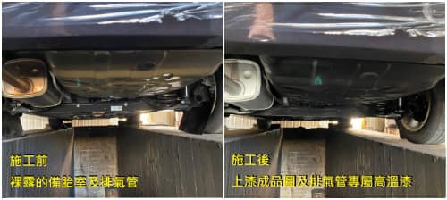 裸露的底盤 更需要防鏽保護層來加強防護